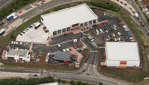 Cannock Gateway Retail Park reaches completion