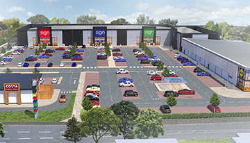 Lichfield’s Imperial retail park signs LIDL and Costa